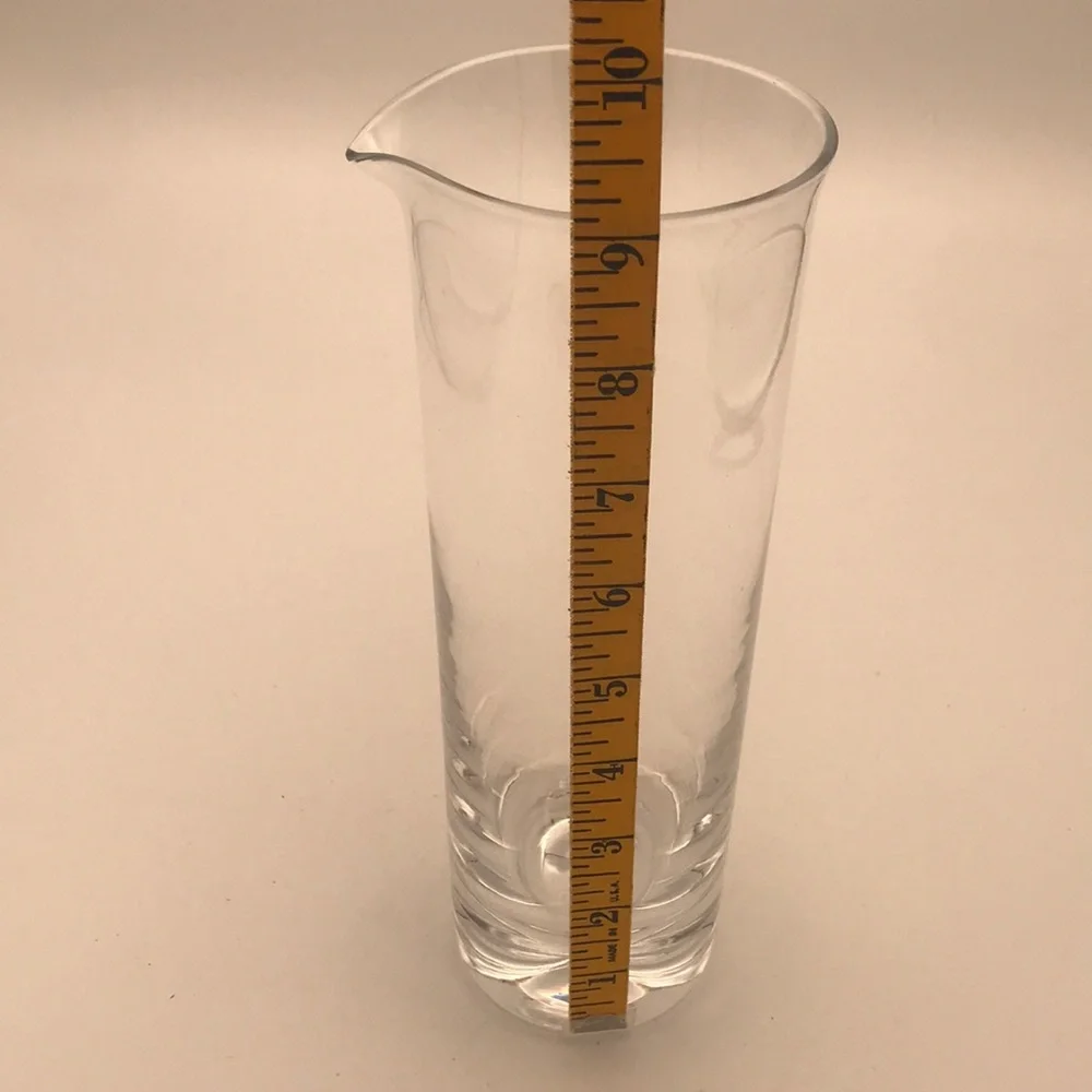 VTG Glass Martini Cocktail Pitcher Decanter‎ Carafe w/Thick Glass Bottom Base